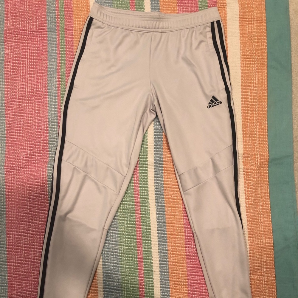 off white/ light cream colored adidas track pants